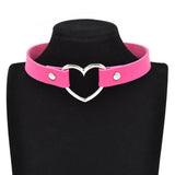 Gothic Punk Multi Color Alloy Heart Necklace Collar