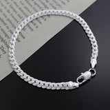 Fashion Silver Plated Sideways Chain Bracelets