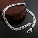 Fashion Silver Plated Sideways Chain Bracelets