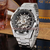 Luxury Luminous Automatic Mechanical Skeleton Dial Stainless Steel Band