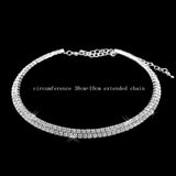 Rhinestone Crystal Choker Necklace Earrings and Bracelet Wedding Jewelry Sets