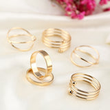 Hot Unique Ring Set Gold Plated Knuckle Rings for women