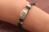 Naruto Leaf Mark Brown Wristband Cosplay Bangle For Anime Fan