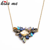 KISS ME Exquisite Rhinestone Pendant Necklace