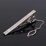 Simple Skinny Mens Suit Tie Clip Slim Glassy Necktie Clip Clasp Pin Accessories