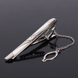 Simple Skinny Mens Suit Tie Clip Slim Glassy Necktie Clip Clasp Pin Accessories