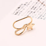 Pendientes Rhinestone Flowers Star Heart Clip Earrings For Women