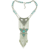 Mance Fashion Bohemia Style Classic Triangle Retro Tassels Long Necklace