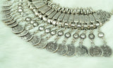 Women Bohemian Coin Statement Necklace Festival Turkish Tribal