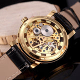 Men's Skeleton Mechanical Watch Winner Leather Luxury Fashion Casual Wrist Watch