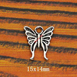 Mixed Tibetan Silver Plated Butterfly Dragonfly Charm Pendant for Bracelet