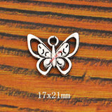 Mixed Tibetan Silver Plated Butterfly Dragonfly Charm Pendant for Bracelet