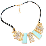 New Fashion Design Beads Enamel Leather Braided Rope Chain Necklace