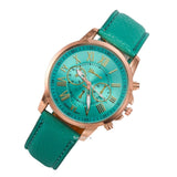 Best Quality Geneva Platinum Watch Women PU Leather wristwatch casual dress watch