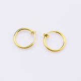 1 pair Clip On Fake Nose Hoop Ring Ear Septum Lip Navel Earrings