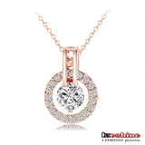 18K Rose Gold Plated Necklace/Earring Bijouterie Sets for Women Wedding Jewelry Sets