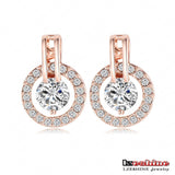 18K Rose Gold Plated Necklace/Earring Bijouterie Sets for Women Wedding Jewelry Sets