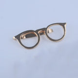 Formal Business Glasses Shape Tie Clip for Men's Suits