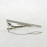 Simple Necktie Tie Clasp Clip Gentleman Metal Silver Tone