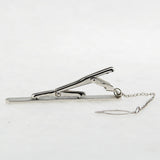 Simple Necktie Tie Clasp Clip Gentleman Metal Silver Tone