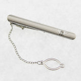 Simple Necktie Tie Clasp Clip Gentleman Metal Silver Tone