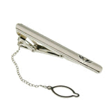 Simple Necktie Tie Clasp Clip Gentleman Metal Silver Tone