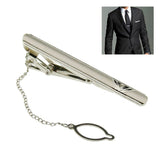 Simple Necktie Tie Clasp Clip Gentleman Metal Silver Tone