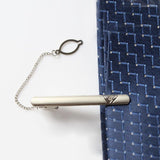 Simple Necktie Tie Clasp Clip Gentleman Metal Silver Tone