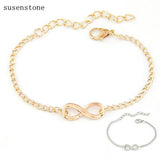 New Women Men Handmade Gift Charm 8 Shape Jewelry Infinity Bracelet