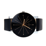 Personality Lovely minimalist leather normal waterproof Quartz Wrist Dial Clock couple watch