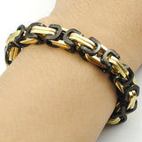 Men's Bracelets Gold Chain Link Bracelet Stainless Steel Byzantine