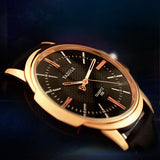 Rose Gold Wrist Watch Top Brand Luxury Famous Male Clock Quartz Watch Golden Wristwatch Quartz-watch