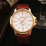 Rose Gold Wrist Watch Top Brand Luxury Famous Male Clock Quartz Watch Golden Wristwatch Quartz-watch