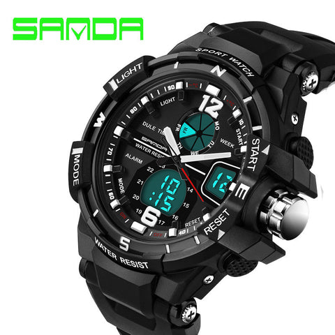 Fashion Watch Men Waterproof LED Sports Military Watch Shock Resistant Men's Analog Quartz Digital Watch