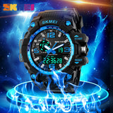 Fashion Men Digital LED Display Sport Watches Quartz Watch Waterproof Dual Display Wristwatches