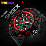 Fashion Men Digital LED Display Sport Watches Quartz Watch Waterproof Dual Display Wristwatches