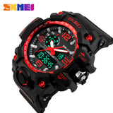 Fashion Men Digital LED Display Sport Watches Quartz Watch Waterproof Dual Display Wristwatches