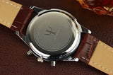 Splendid Luxury Fashion Faux Leather Men Blue Ray Glass Quartz Analog Watches Casual Cool Watch