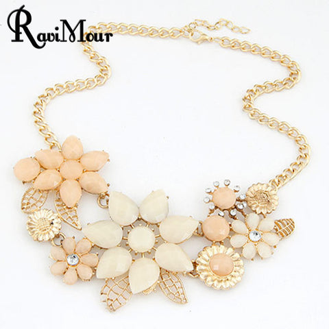 Flower Collier Femme Gold Plated Choker