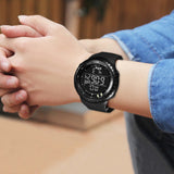 Cool Black Mens Fashion Large Face LED Digital Swimming Climbing Outdoor Man Sports Watches