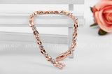 Rose Gold Plated Inlay Cubic Zirconia Wheat-shaped Crystal Bracelets