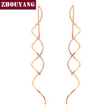 Quality Simple Spiral Ear Line Gold Plated Fashion Earrings