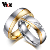 18k Gold Plated Vnox Diamond Wedding Ring