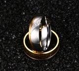 18k Gold Plated Vnox Diamond Wedding Ring