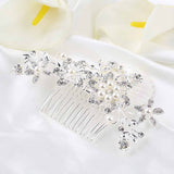 Wedding Bridal Pearl Hair Pins Flower Crystal Hair Clips Bridesmaid Jewelry