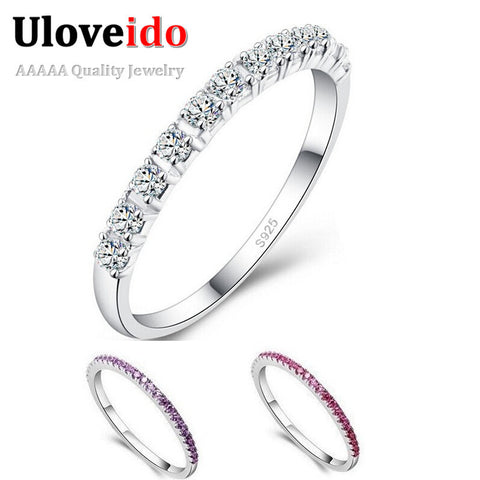 Topaze Mystique Purple Red Simulated Diamond Wedding Rings for Women