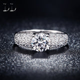 White Gold plated wedding engagement ring for women diamond jewelry