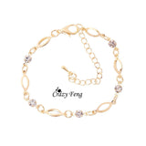 18k Gold Plated Crystal Friendship bracelets for women