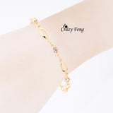 18k Gold Plated Crystal Friendship bracelets for women