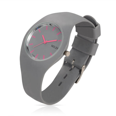Women Silicone Band Sport Watch Fashion Brand MILER Colorful Quartz Bracelets Watches